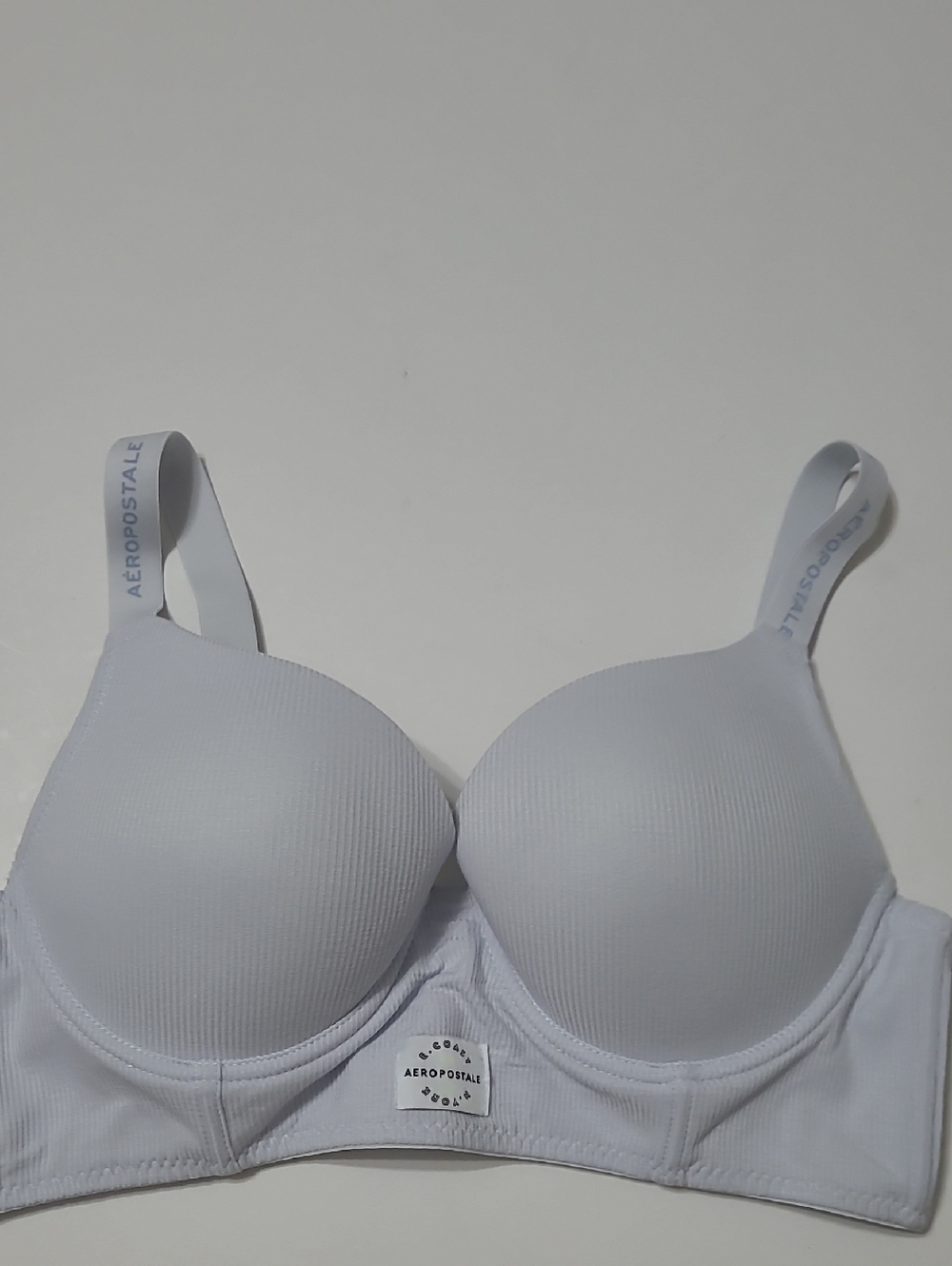 Aeropostale Light Blue Ribbed Underwire Bra size 38C
